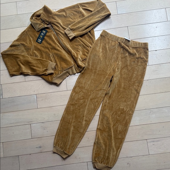 Suzie Kondi Brown teddy cotton Velour Tracksuit Set - Picture 1 of 10